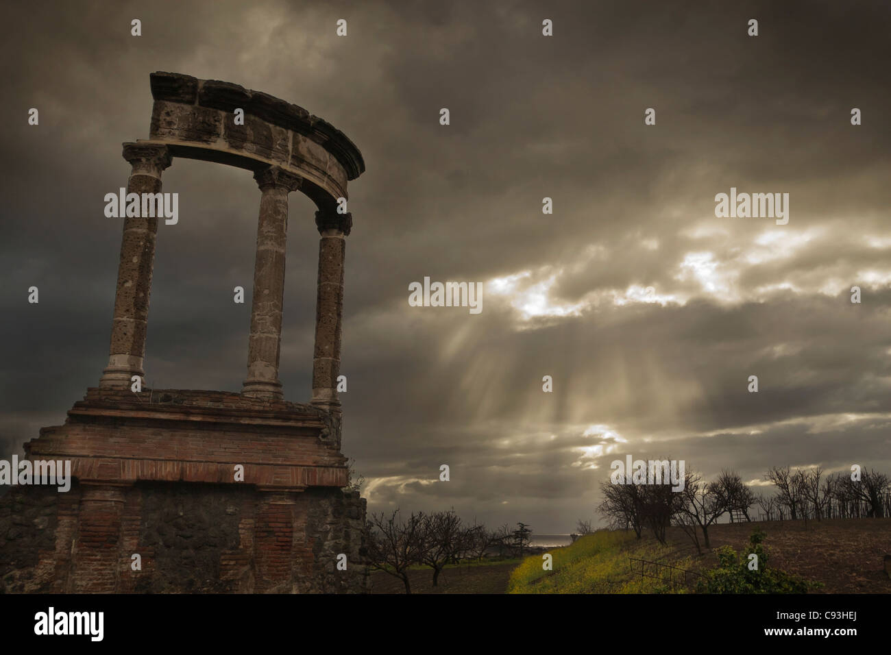Ruinen des Grabes von der Istacidii in Pompeji, Italien Stockfoto