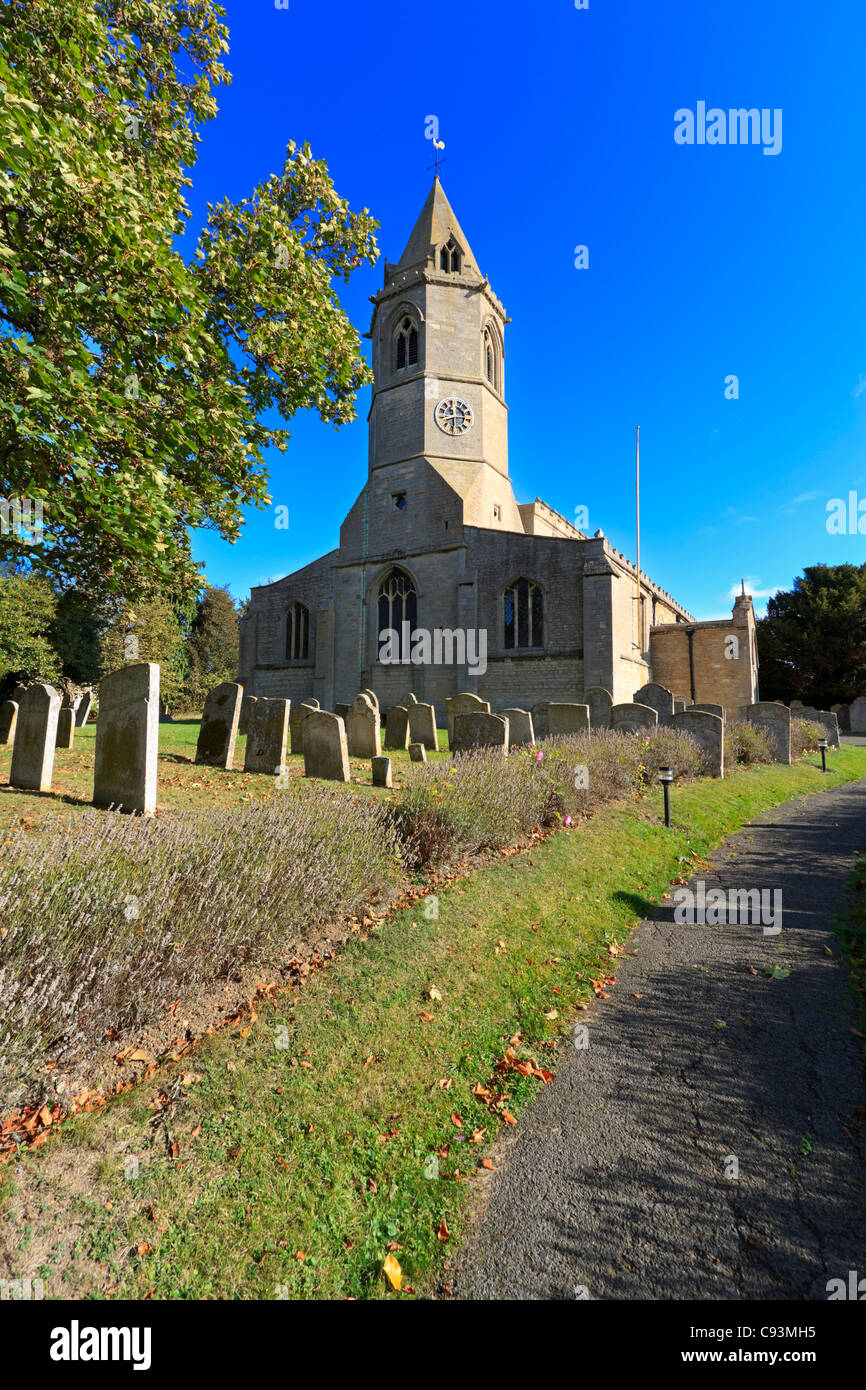 St Botolph Kirche, Helpston, Cambridgeshire, Großbritannien. Stockfoto