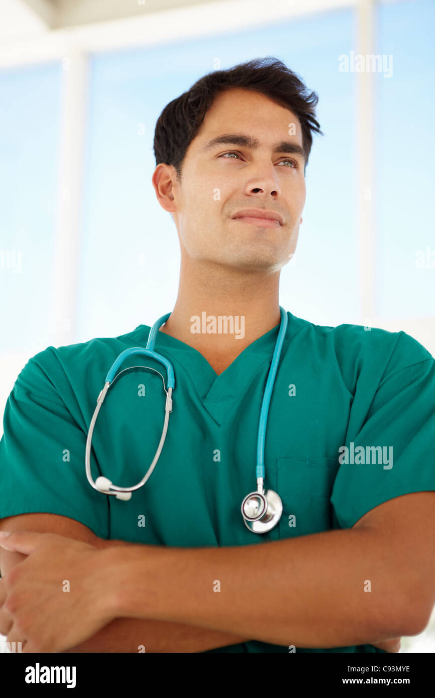 Jungen männlichen Arzt Stockfoto