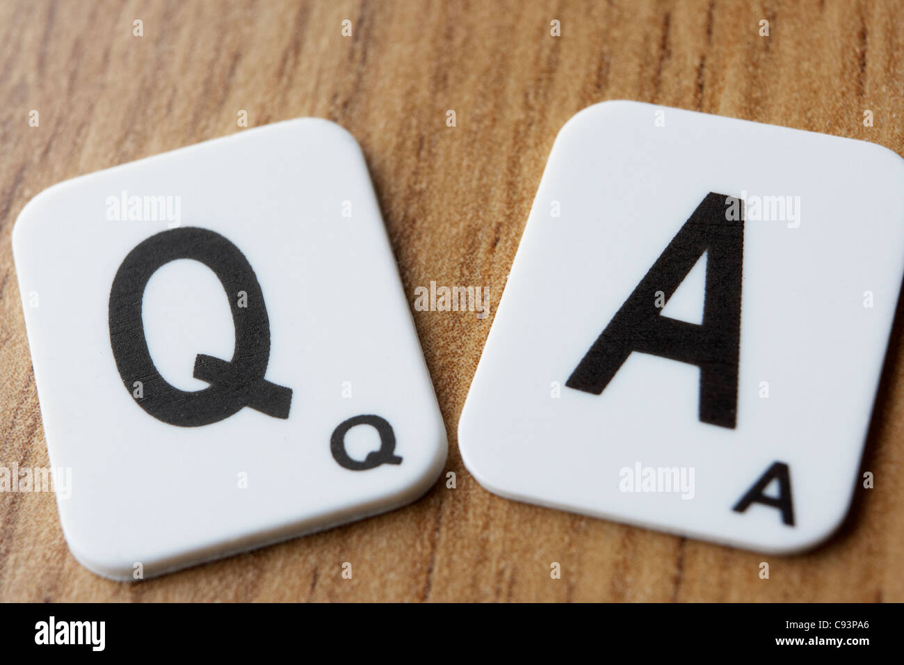 Q & A Stockfoto