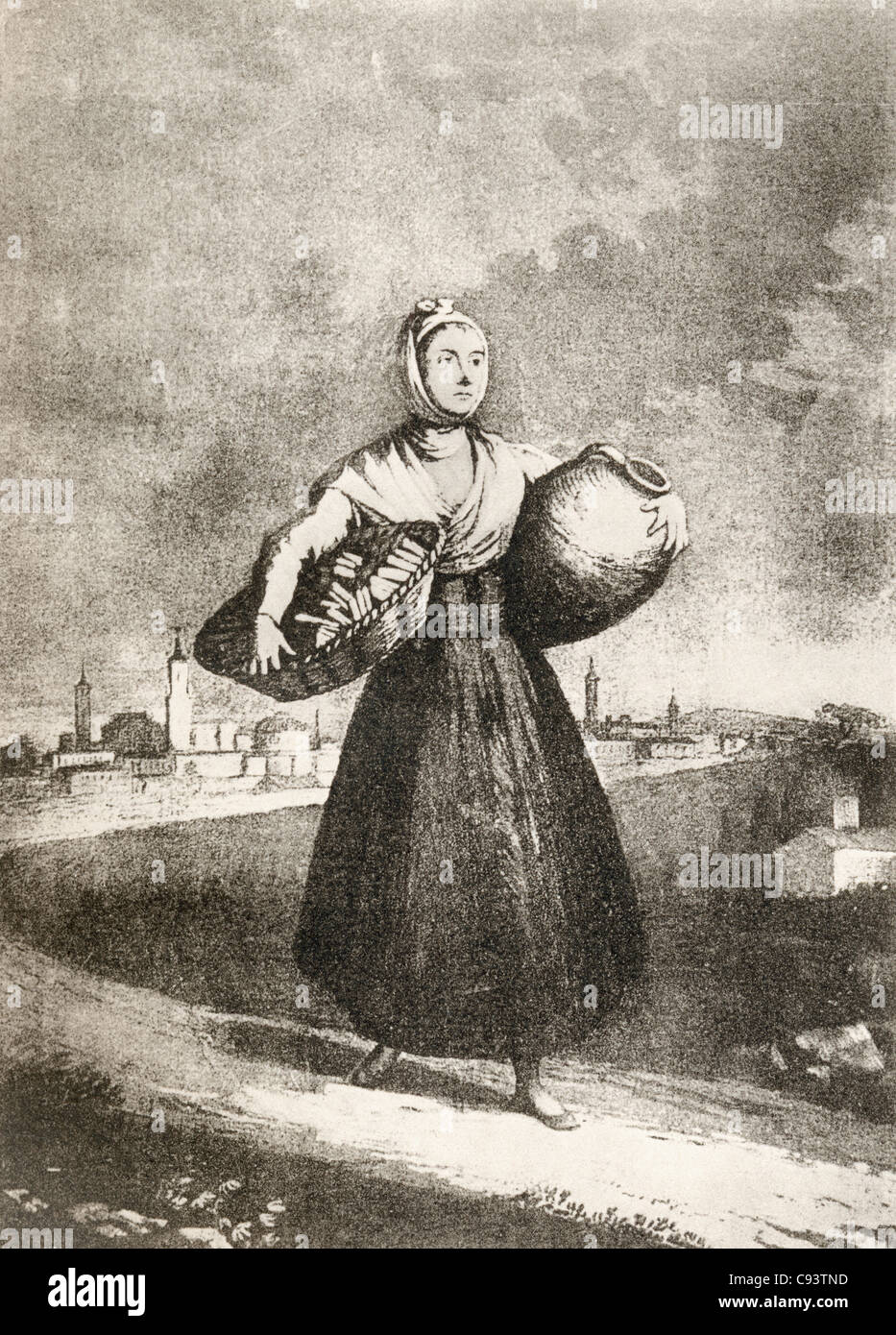 María Agustín, 1784-1831. Spanische Heldin an der Belagerung von Saragossa während des spanischen Unabhängigkeitskrieges. Stockfoto