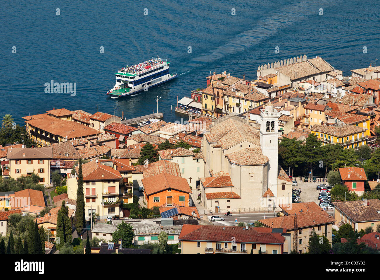 Italien, Venetien, Gardasee, Malcesine Stockfoto