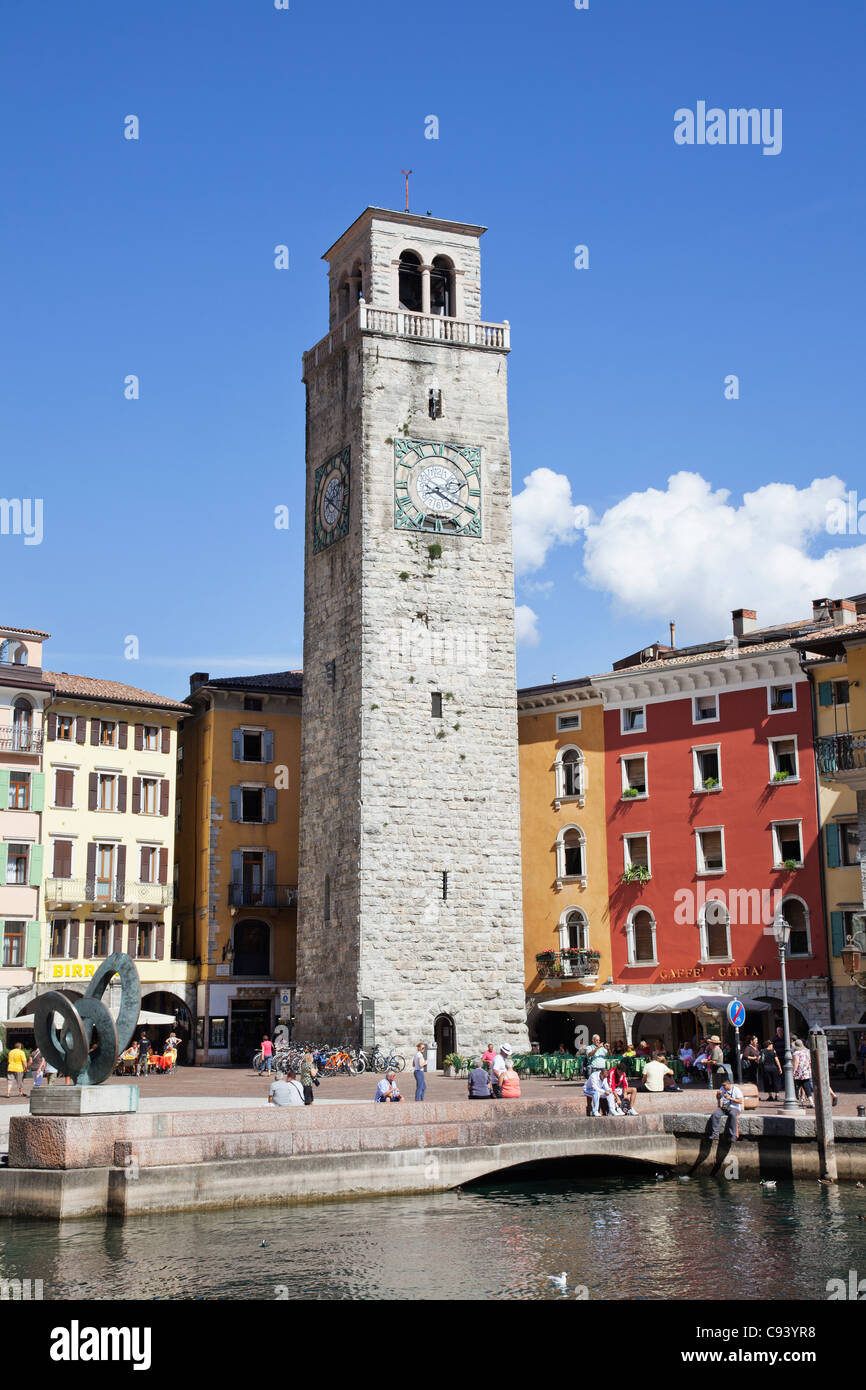 Trient, Gardasee, Riva del Garda, Italien, Apponale Turm Stockfoto