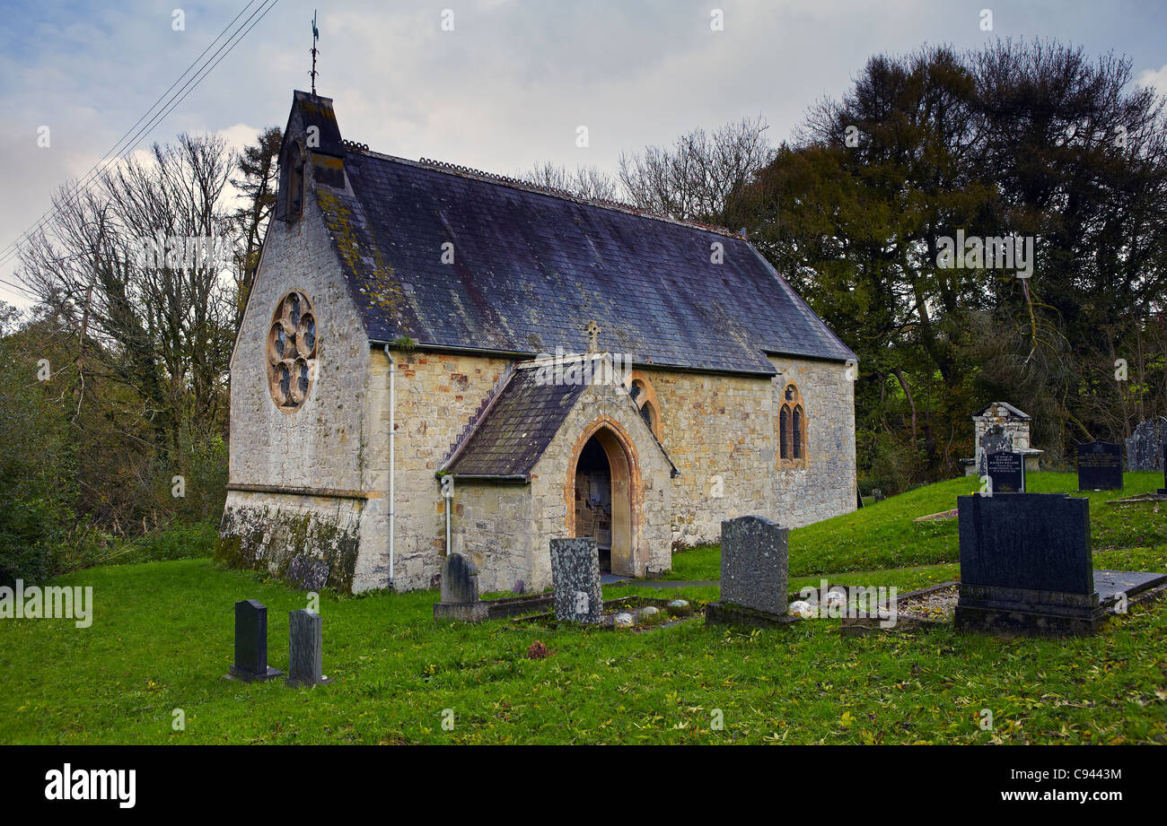 Meline Kirche, Castell Henllys, Pembrokeshire, West Wales, UK Stockfoto