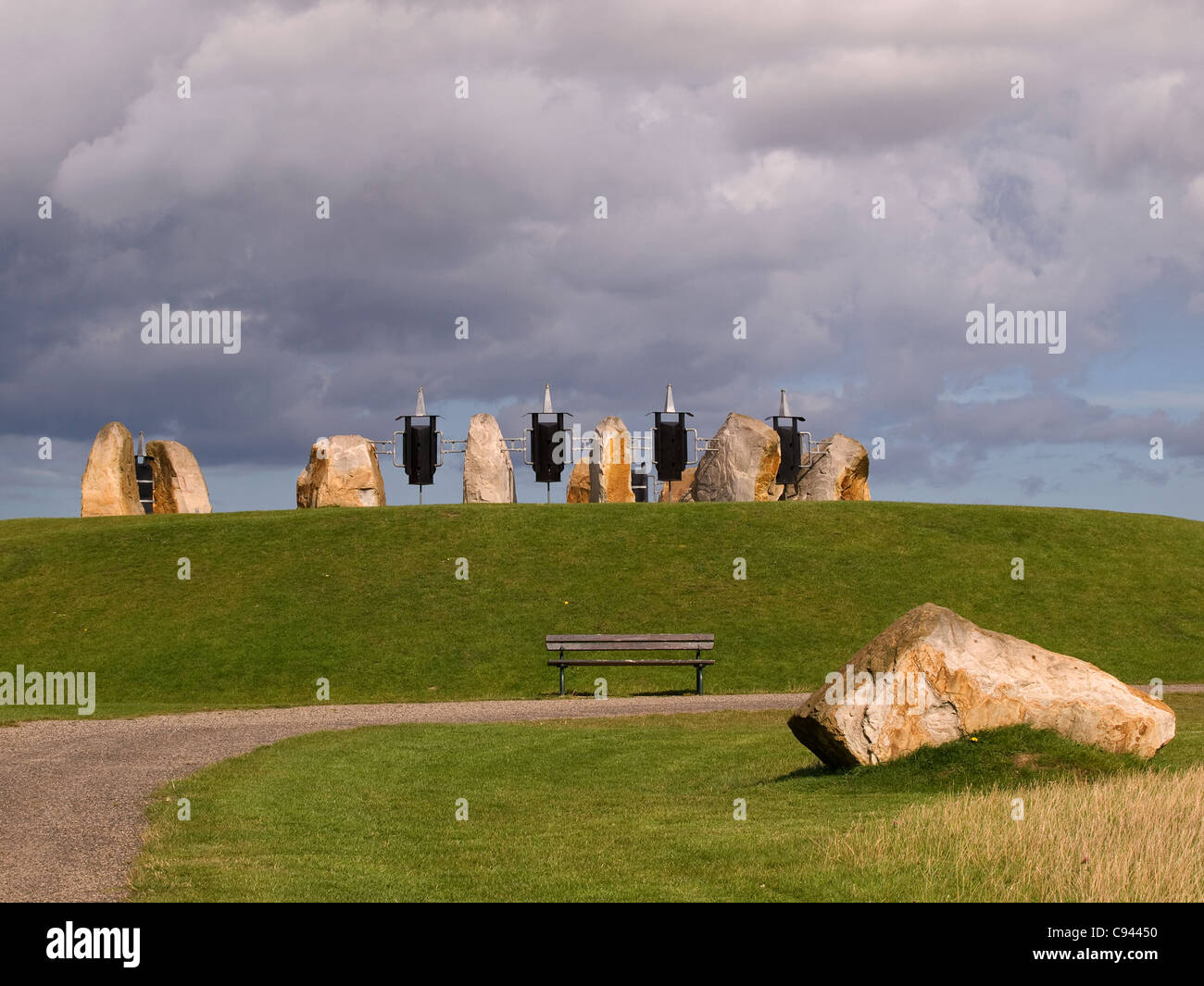 Steinkreis Herrington Country Park Sunderland Tyne & tragen England UK Stockfoto