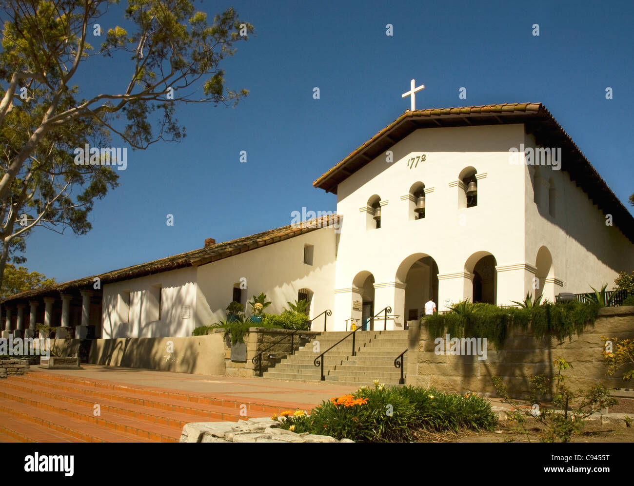 Kalifornien - Mission San Luis Obispo de Tolosa in der Innenstadt von San Luis Obispo. Stockfoto