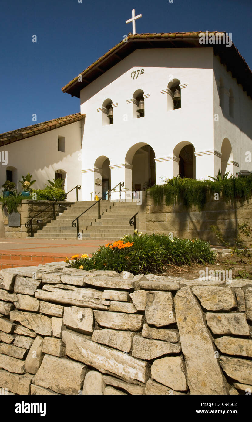 Kalifornien - Mission San Luis Obispo de Tolosa in der Innenstadt von San Luis Obispo. Stockfoto