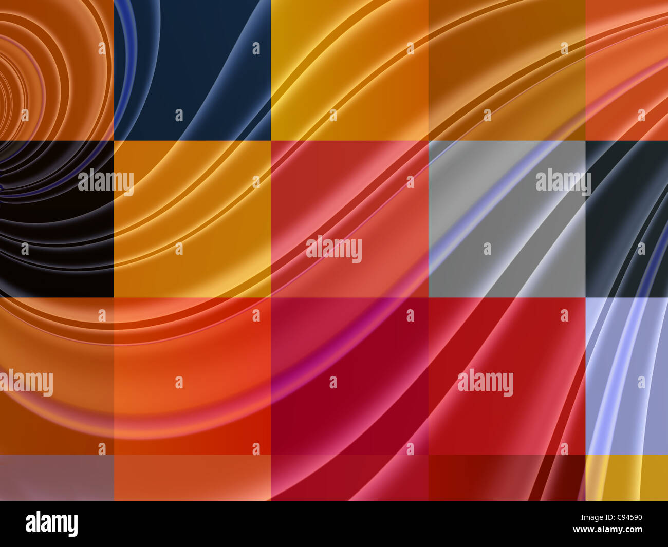 Abstrakte quadratischen gradient bunte Form, Digital generiert Stockfoto