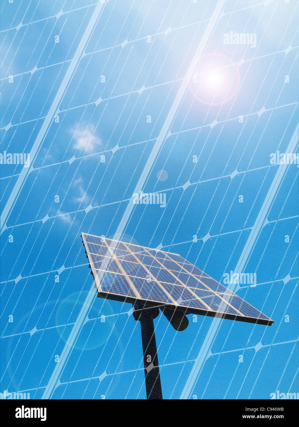 Solar-panel Stockfoto