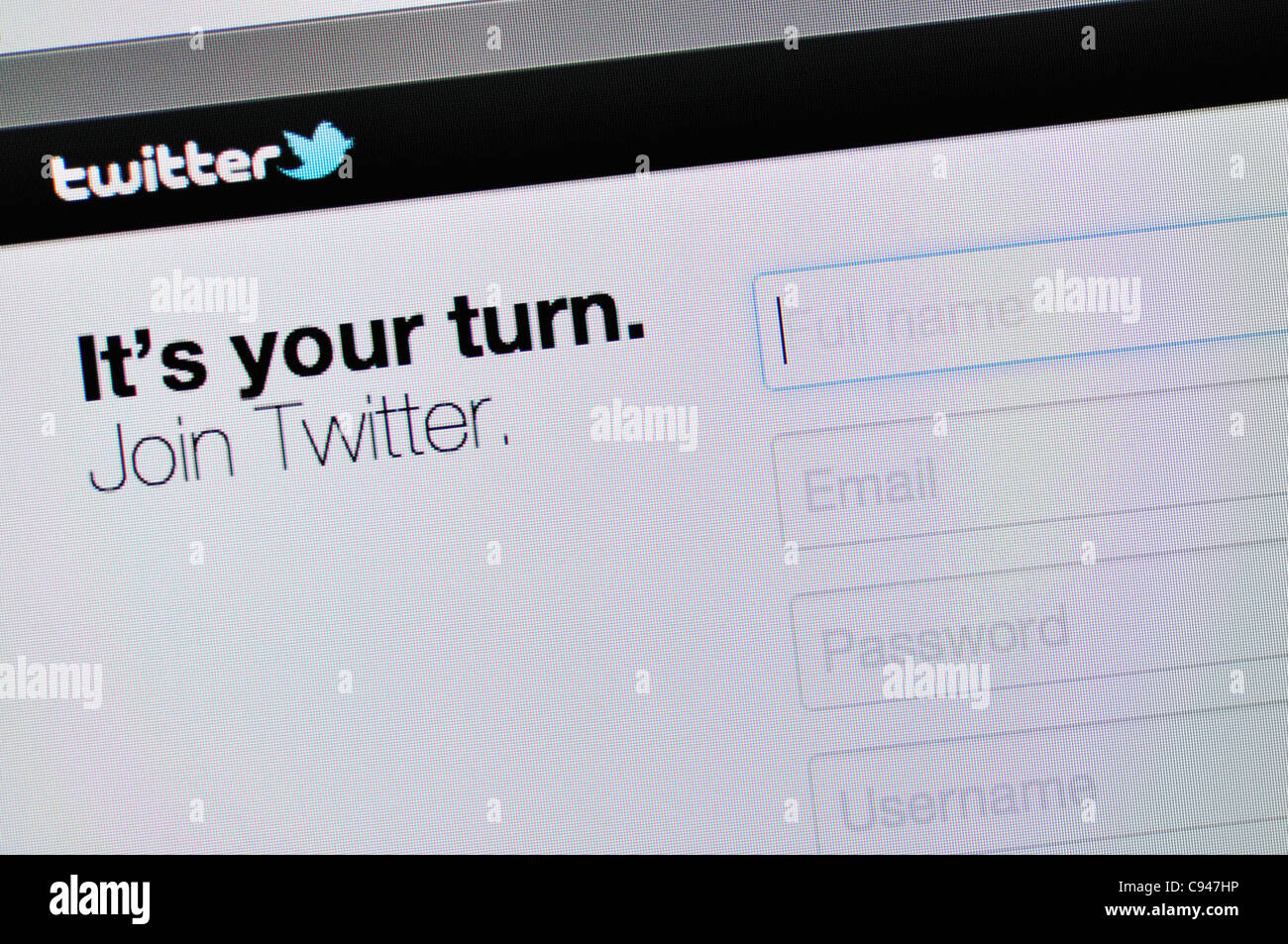 Twitter-website Stockfoto
