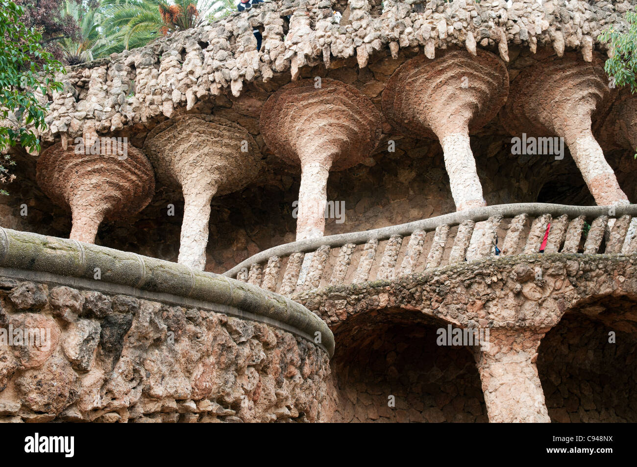 Park Güell, Barcelona, Spanien Stockfoto
