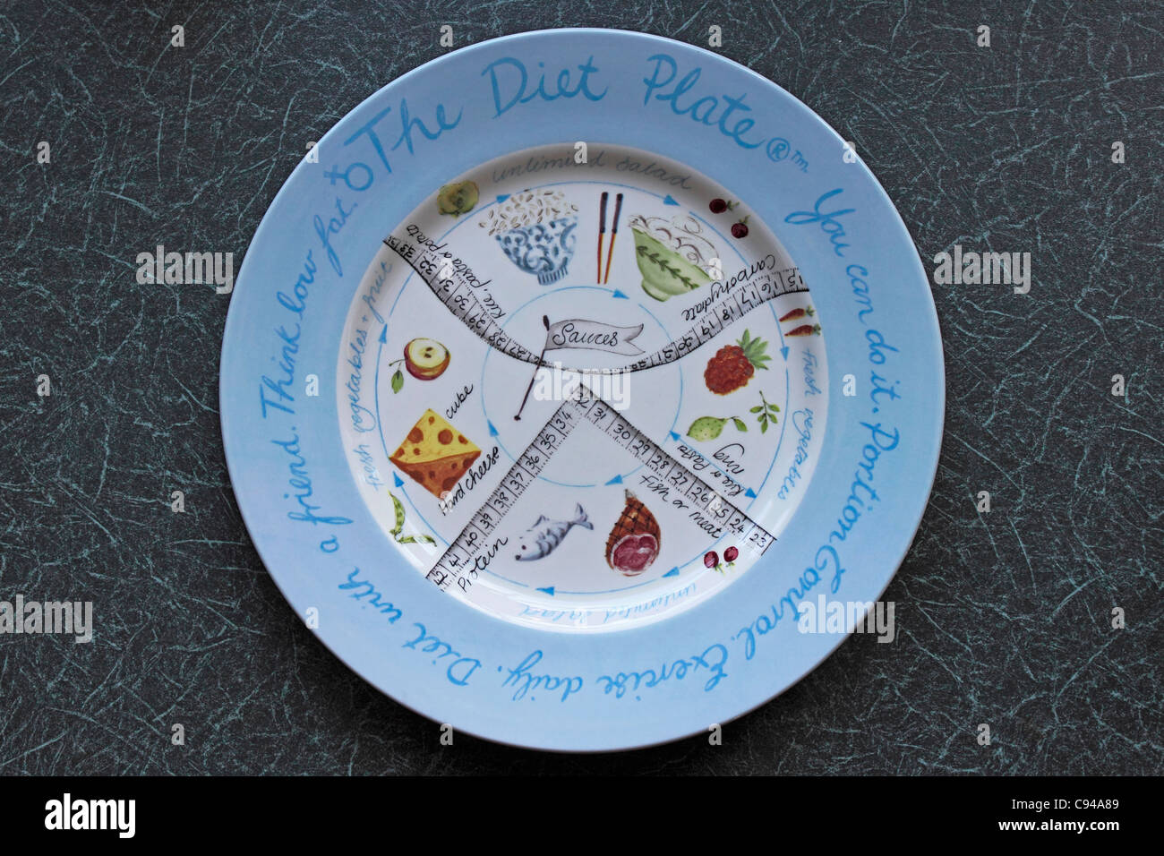 Diät-Platte Stockfoto