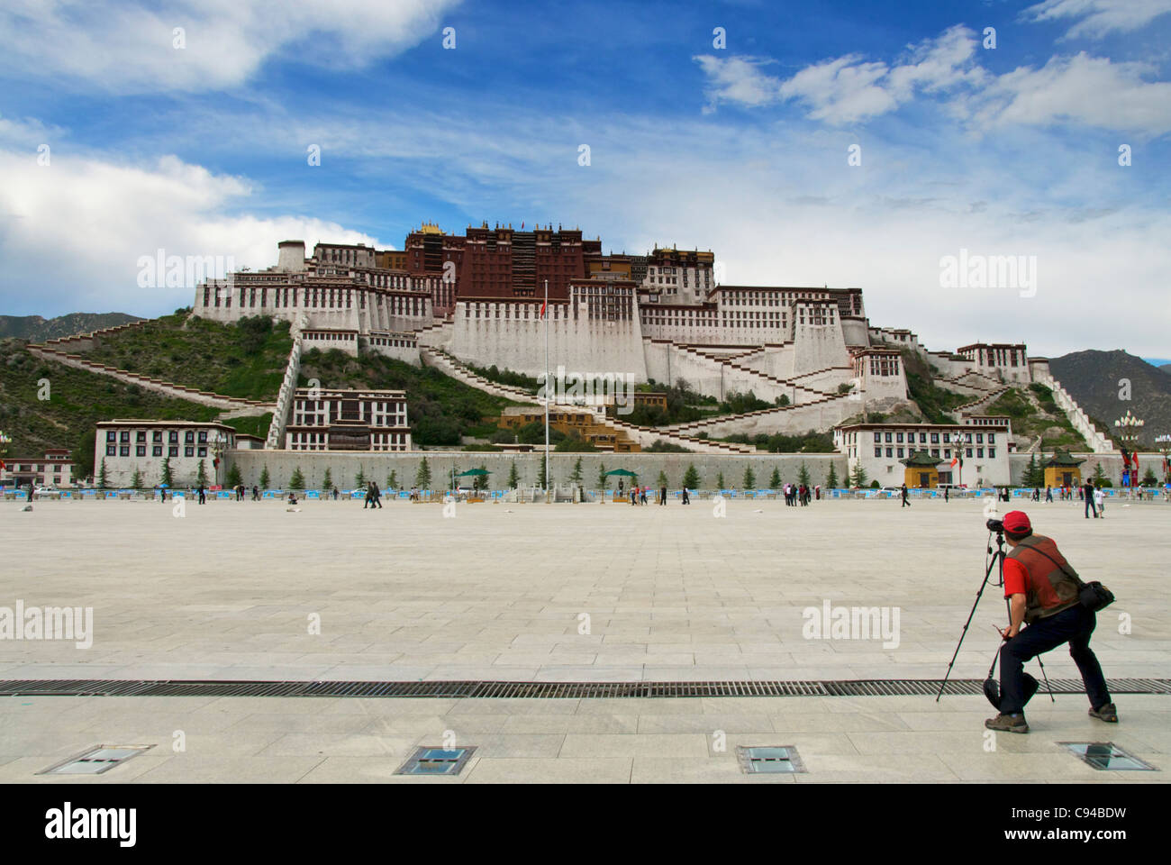 Fotografieren des Potala-Palastes Stockfoto