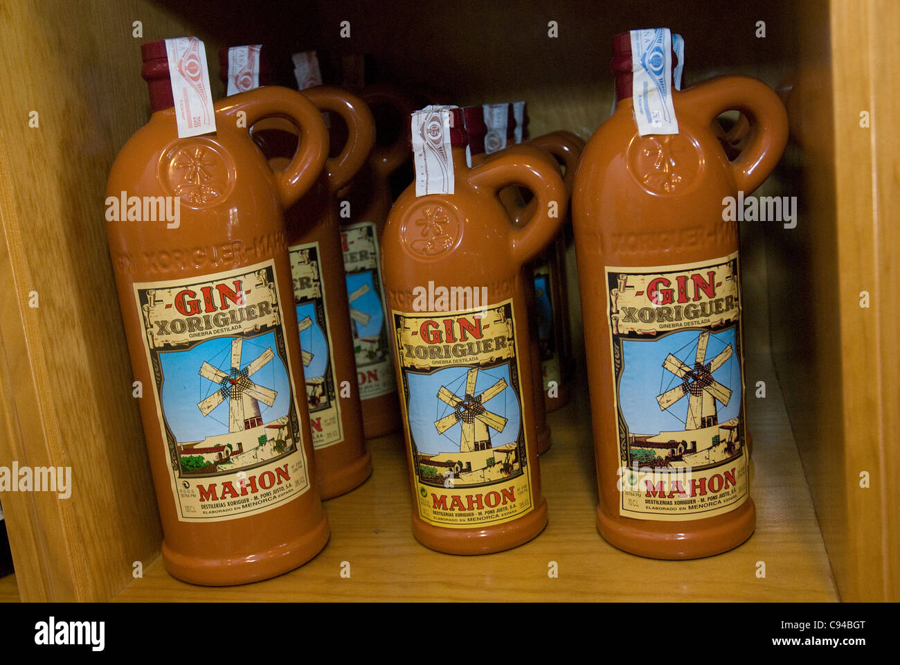 Mahon-Gin-Menorca-Balearen-Spanien Stockfoto