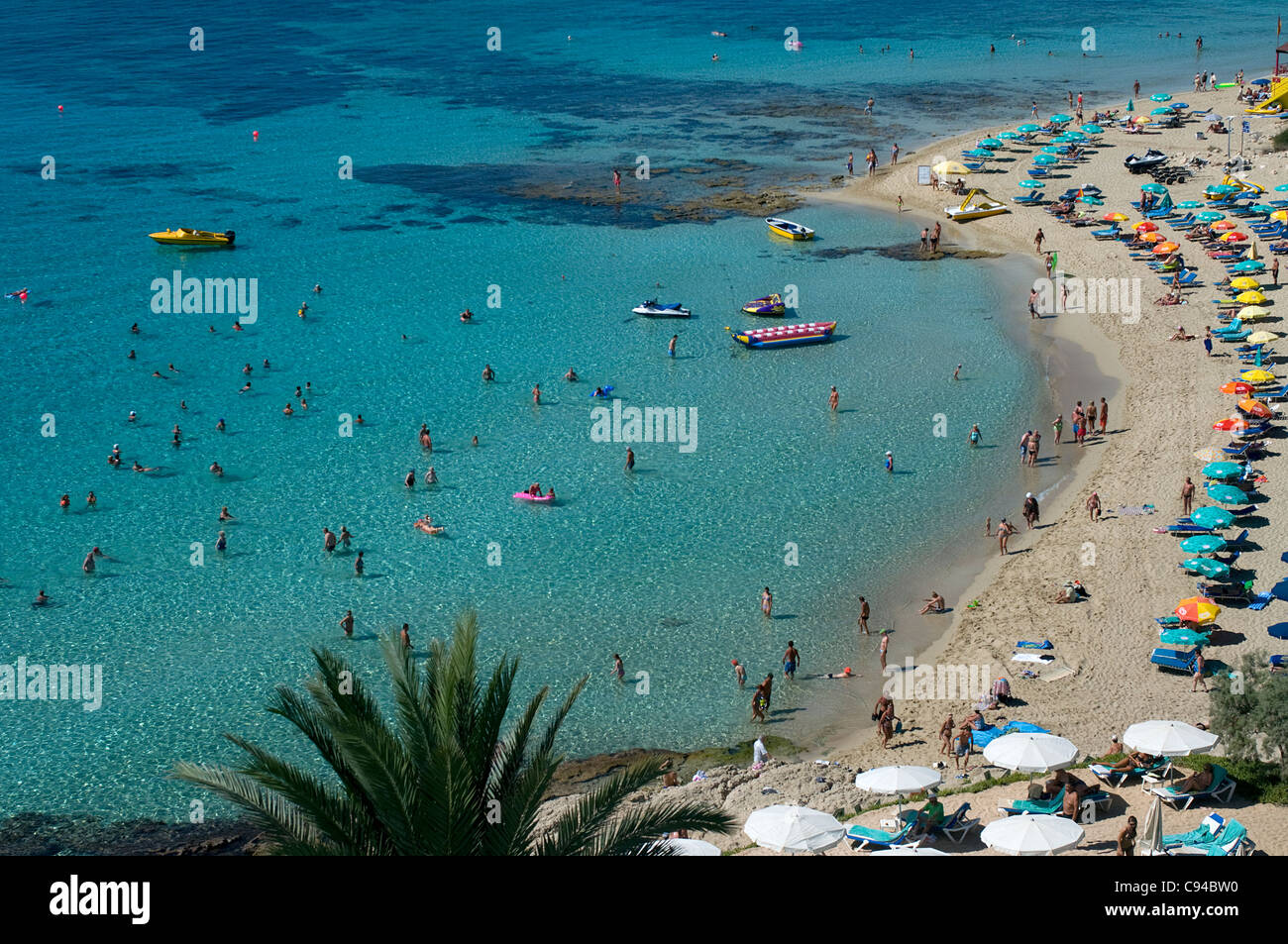 Grecian Bay Beach Ayia Napa Zypern Stockfotografie Alamy