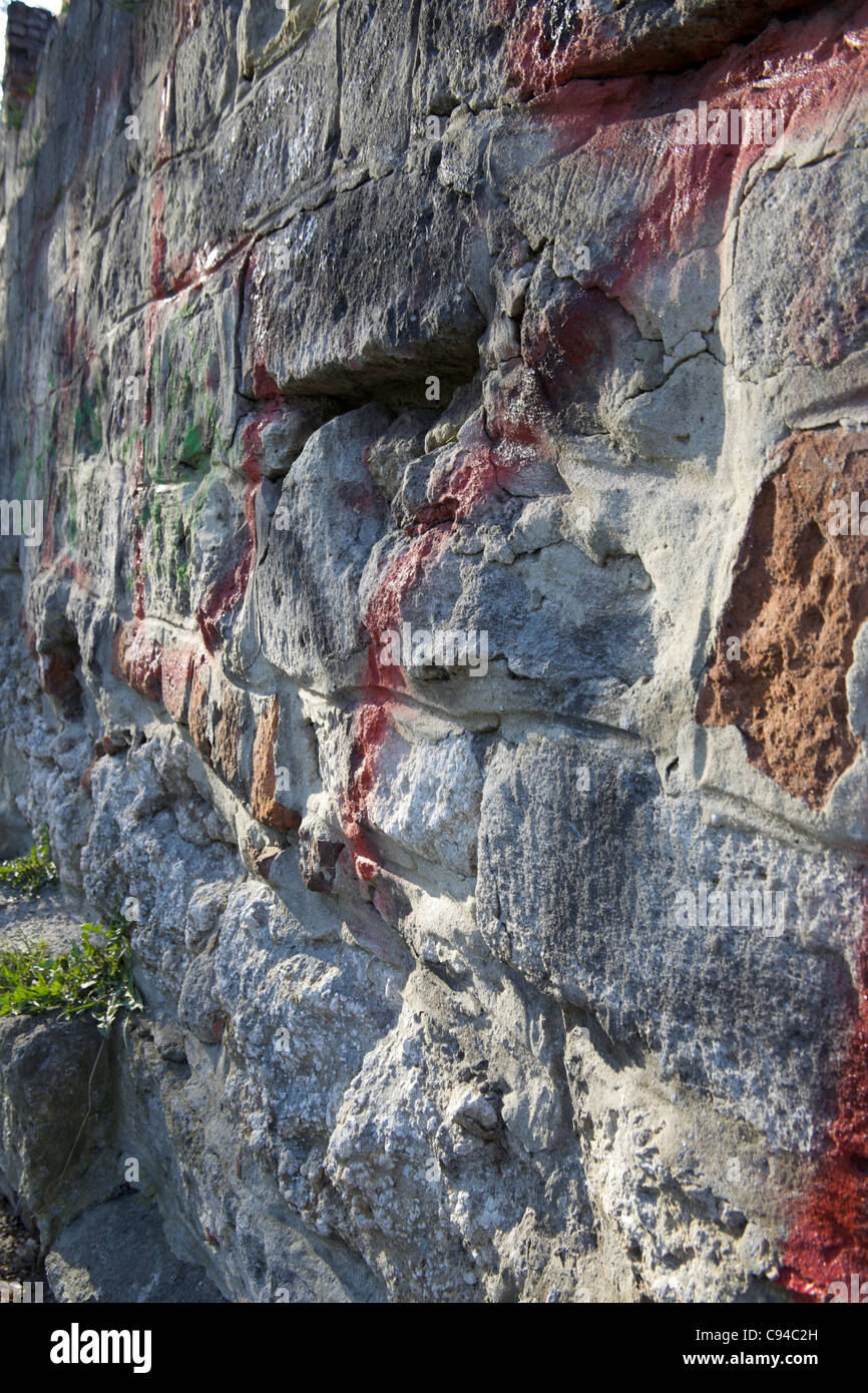 Ruine der Festung auf dem Burgberg hoch, Lviv Ukraine Stockfoto