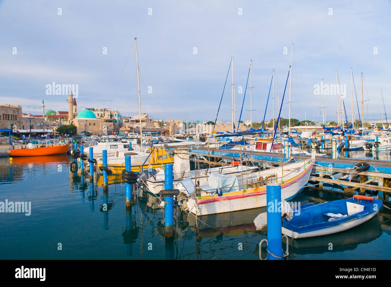 Der historische Hafen von Akko in Nord-Israel Stockfoto