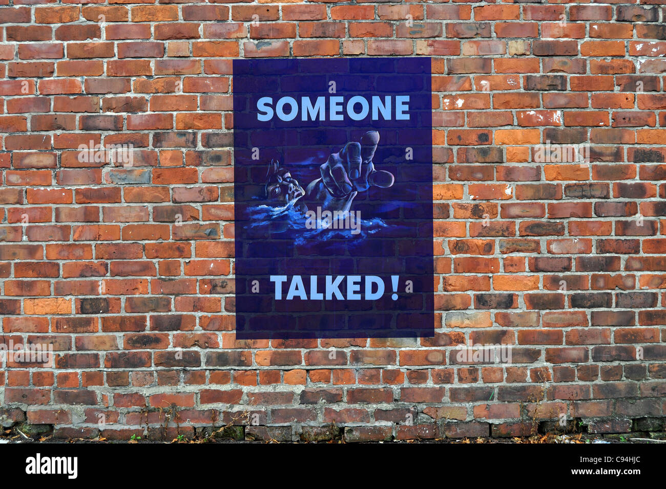 Amerikanischen WW2 Propaganda Poster auf eine Mauer Stockfoto