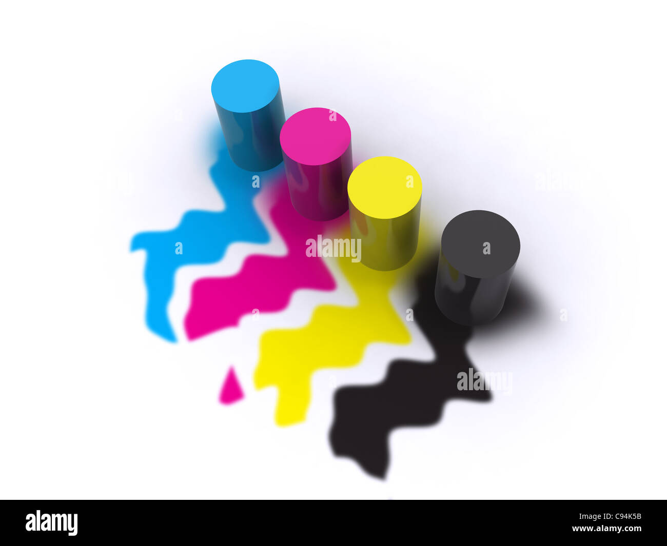 CMYK-Farbe. 3D Stockfoto