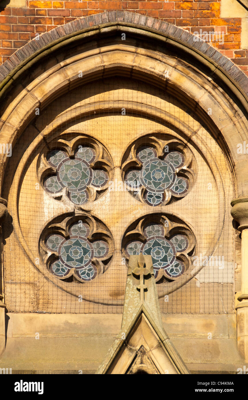 Detail aus Gorton Kloster oder "Kirche und Kloster des Heiligen Franziskus".  E.w. Pugin, 1872.  Gorton, Manchester, England, UK Stockfoto