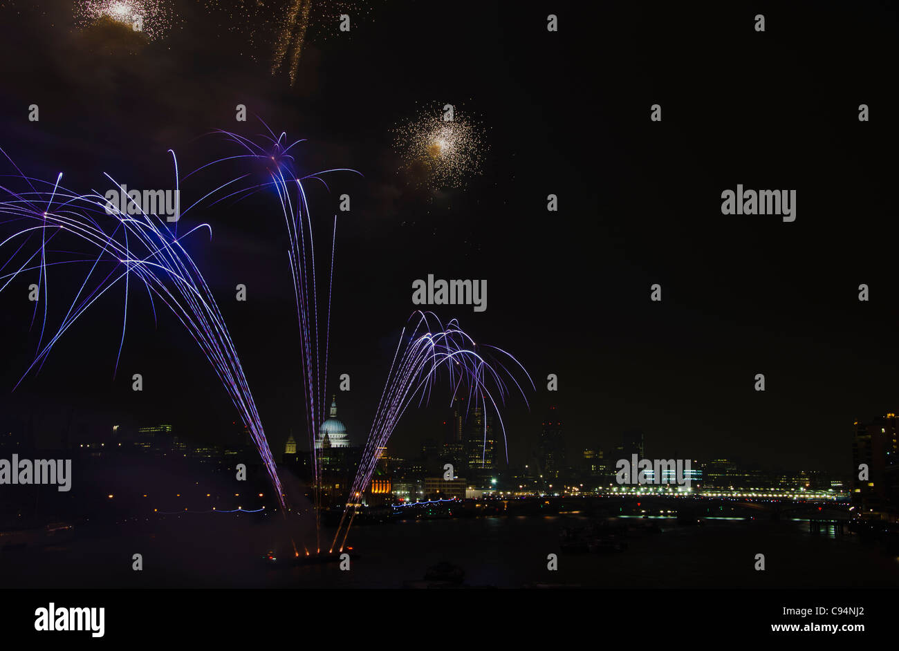 [Feuerwerk] in London Southwark Stockfoto