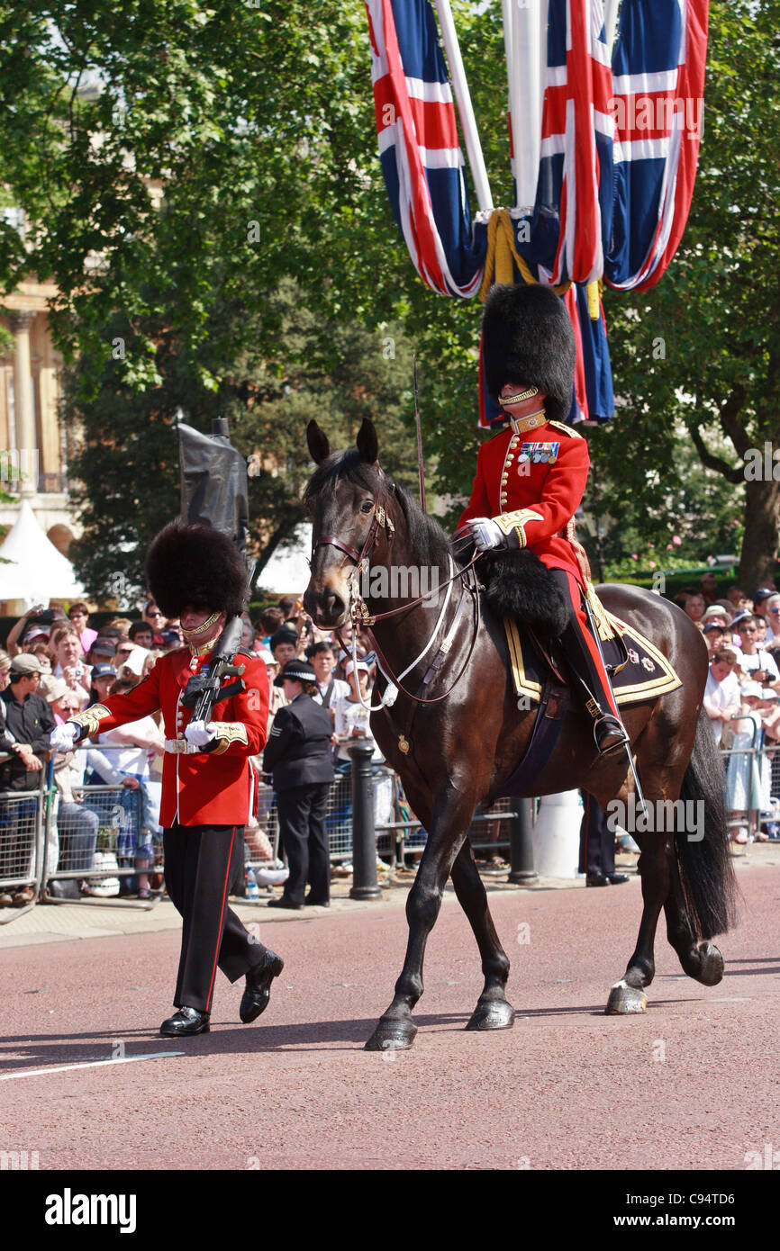 Foot Guards Parade während Trooping the Colour, London, Vereinigtes Königreich. Stockfoto