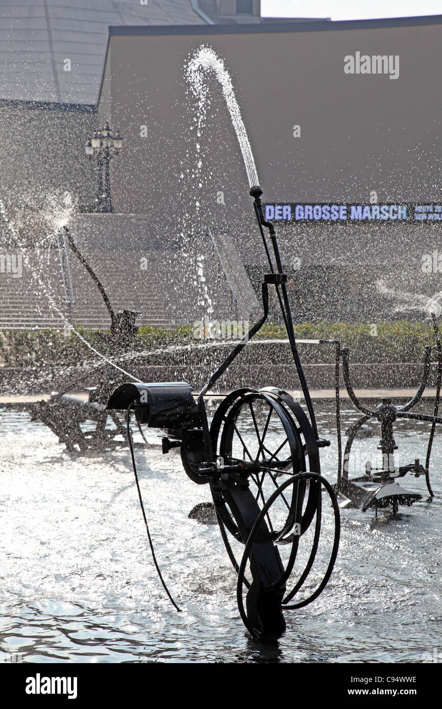 Jean Tinguely Jet-Brunnen Basel Stockfoto