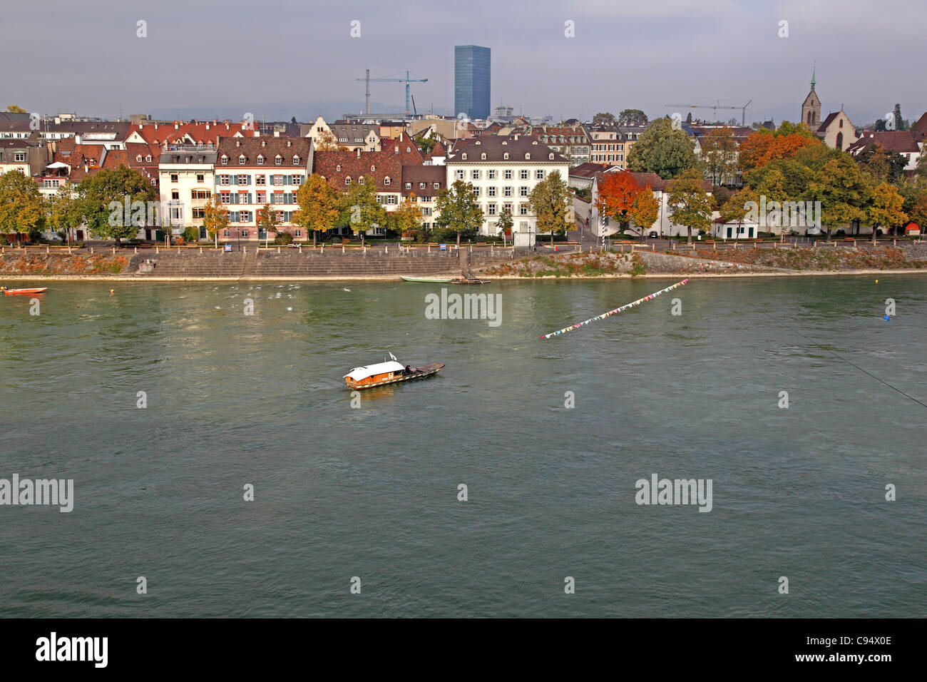 Rhein Basel Schweiz Stockfoto