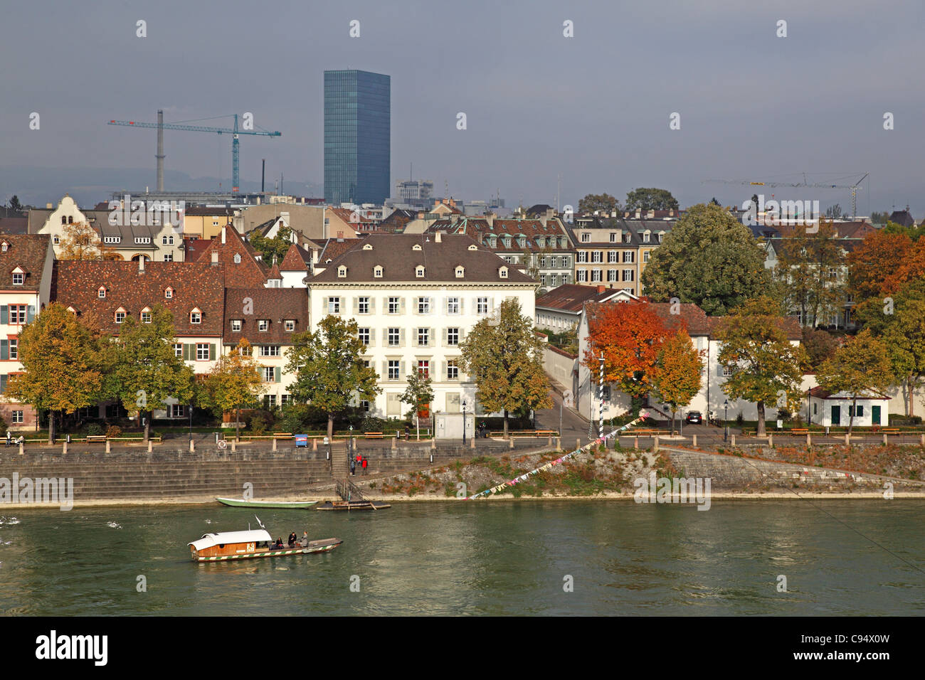 Rhein Basel Schweiz Stockfoto