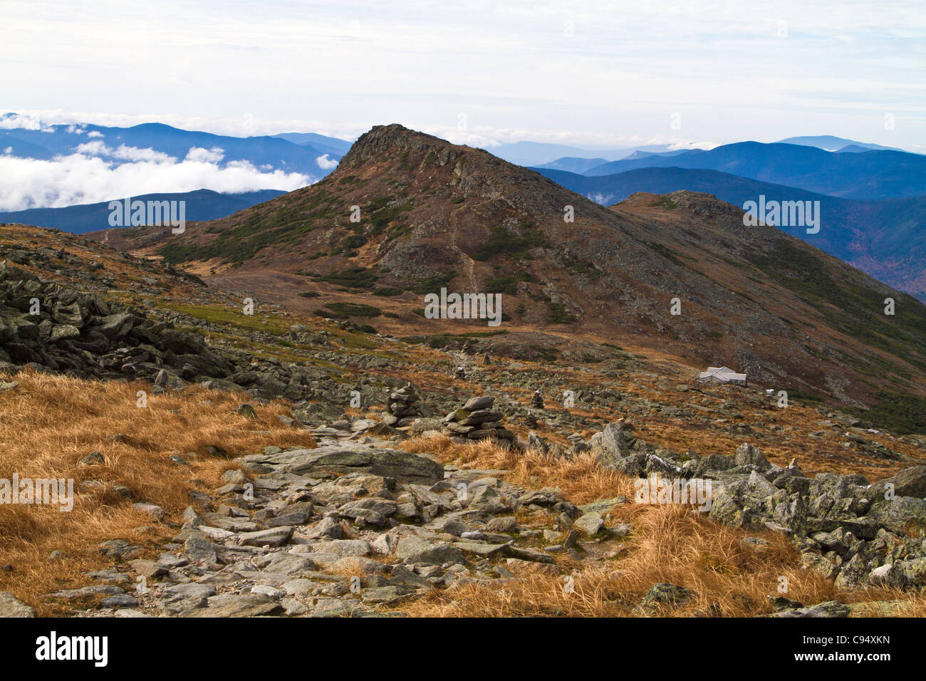 Mount Washington ist der höchste Gipfel in NE USA auf 6.288 ft (1.917 m), berühmt für gefährlich unberechenbar Wetter. Stockfoto