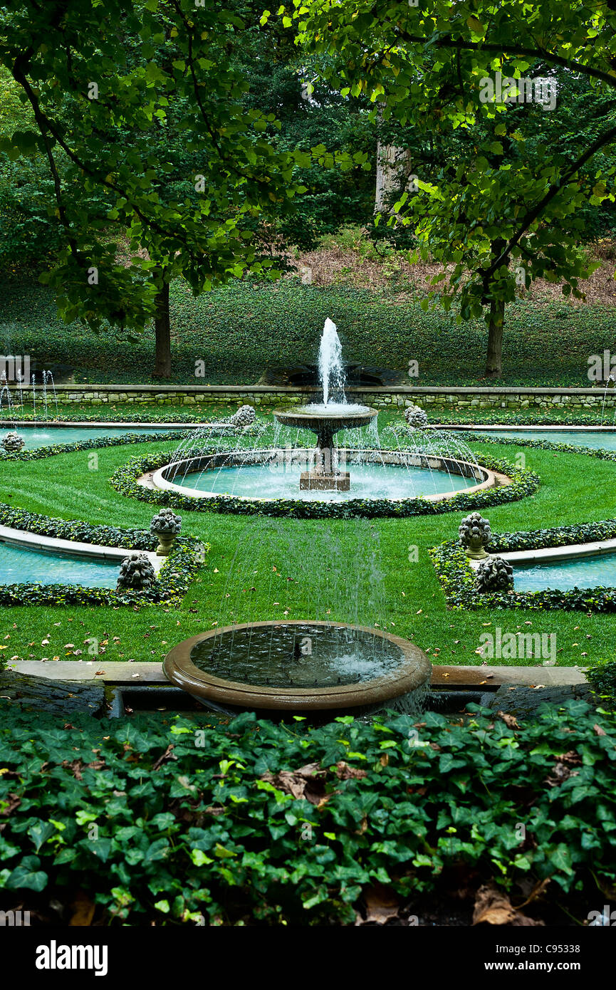 Italienisch-Wasser-Garten, Longwood Gärten, Pennsylvania, USA Stockfoto