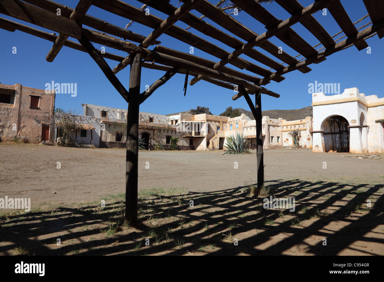Eine verlassene mexikanischen Pueblo-Dorf Stockfoto