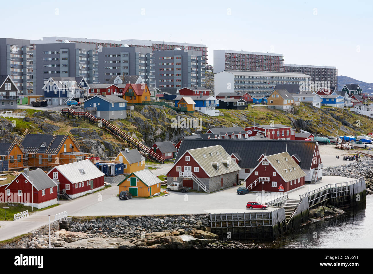 Koloniale Hafen, Nuuk, Grönland Stockfoto