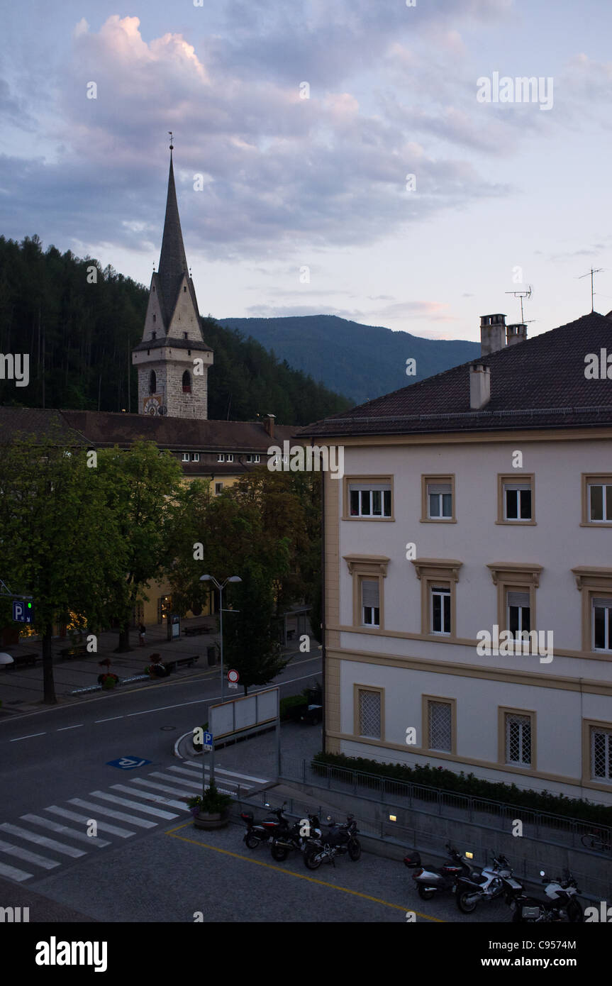 Ein Blick auf Bruneck - Bruneck Italien in den Dolomiten. Stockfoto