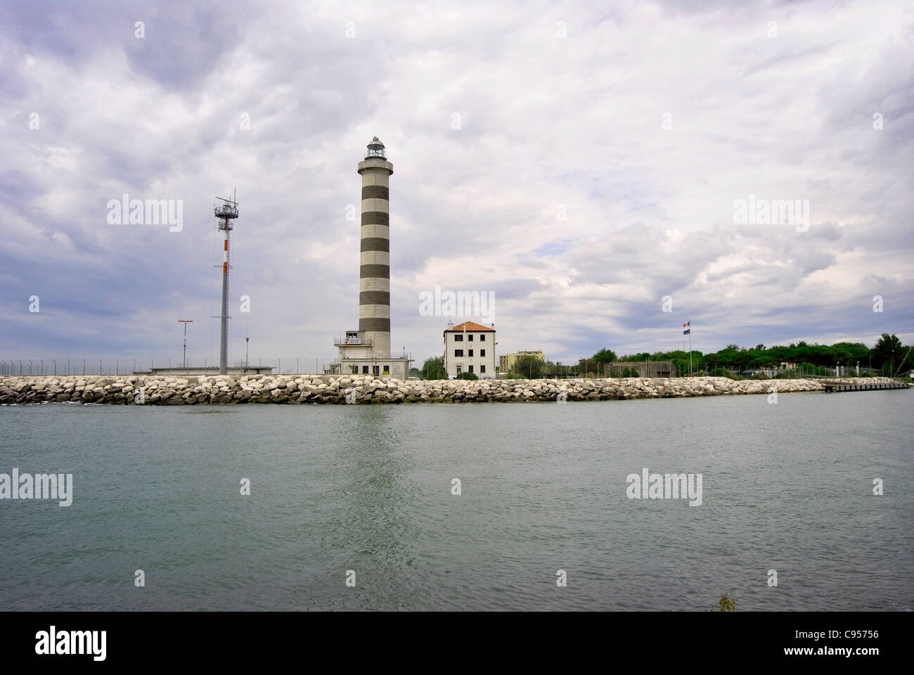 schönen Leuchtturm in Italien Stockfoto