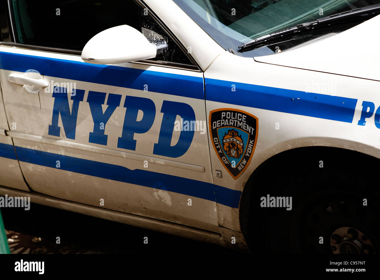 Detail - New York City Polizeiauto Squard hautnah Stockfoto