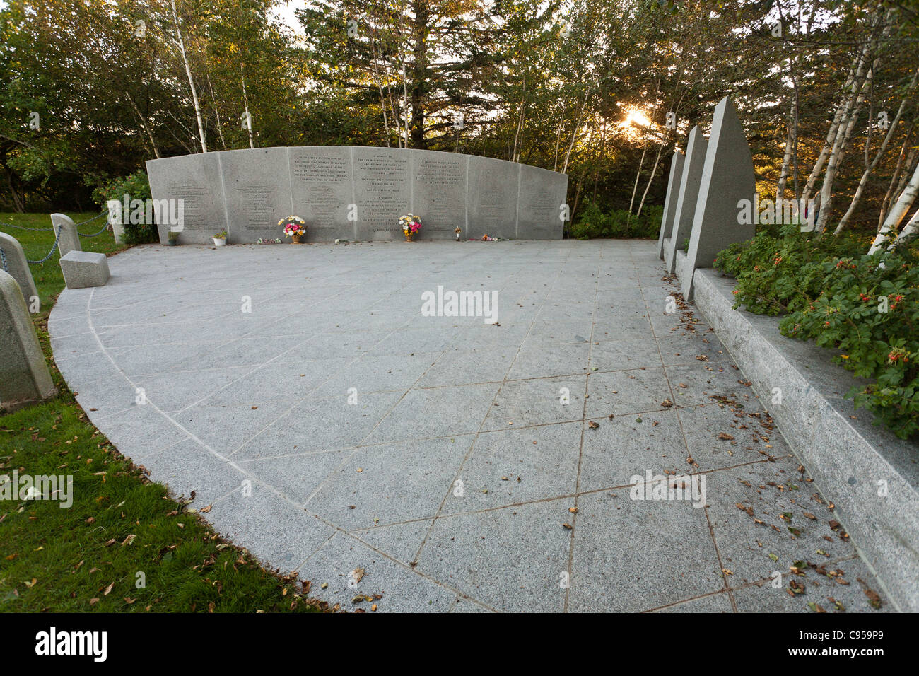 Swiss Air 111 Memorial Bayswater. Die südlichen Schweizer Luft 111 Absturz Denkmal für die Opfer dieser Airline Crash. Stockfoto