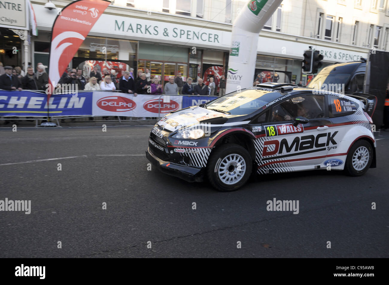 Wales Rally GB Rally Wettbewerb Auto bei der Rallye-Weltmeisterschaft Stockfoto