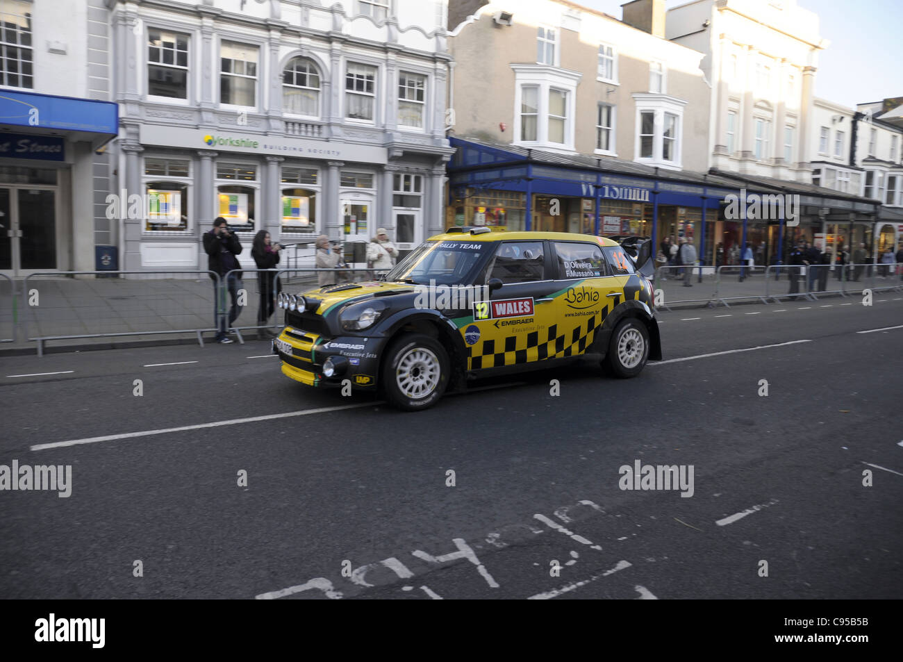 Wales Rally GB Rally Wettbewerb Auto bei der Rallye-Weltmeisterschaft Stockfoto