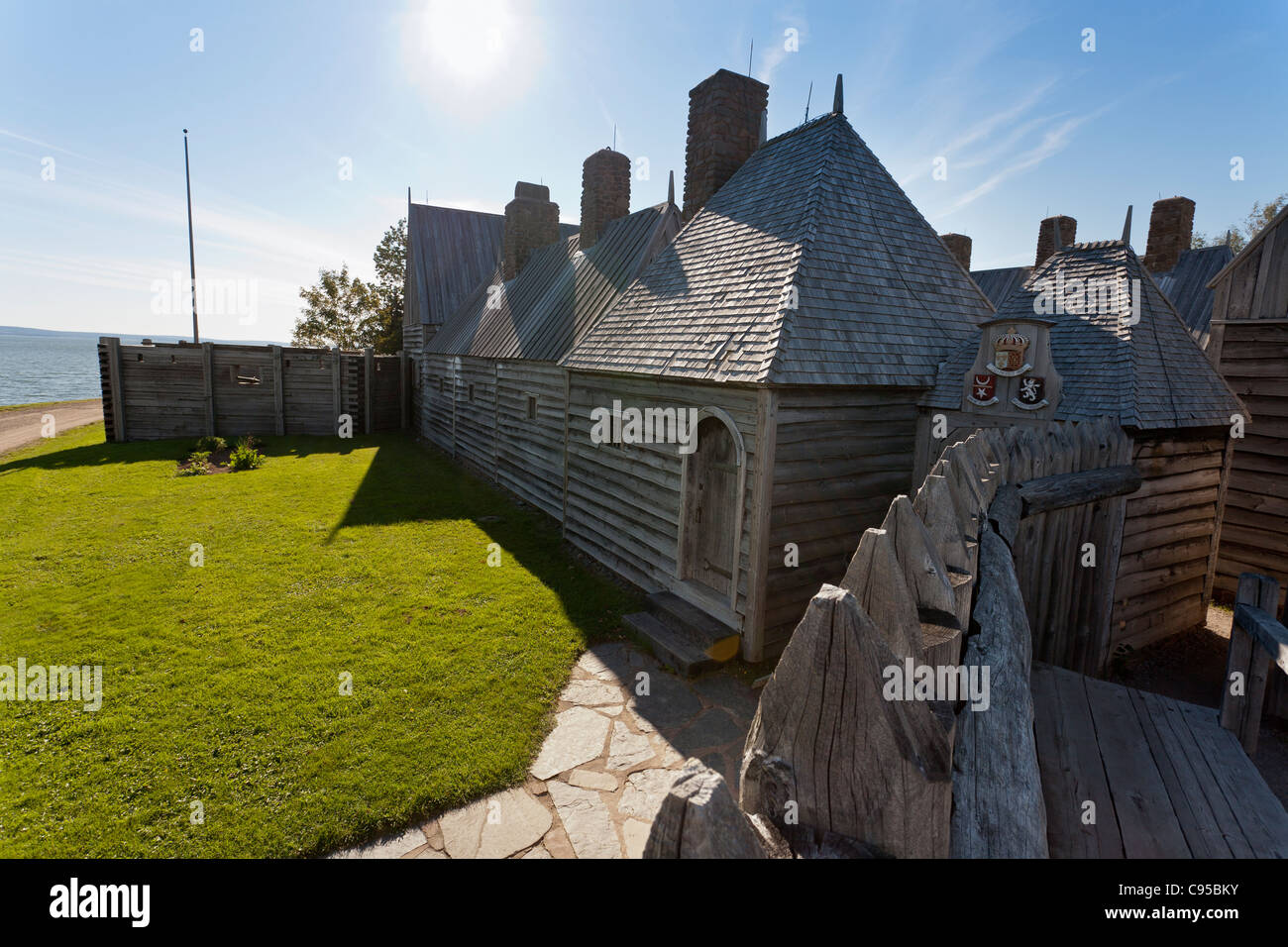 Eintritt in die Port Royal Behausung. Die rekonstruierte Siedlung Port