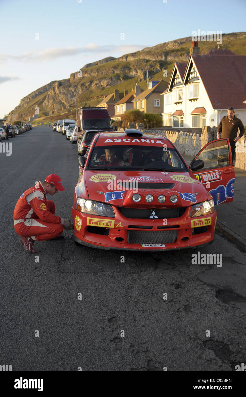 Wales Rally GB Rally Wettbewerb Auto bei der Rallye-Weltmeisterschaft Stockfoto