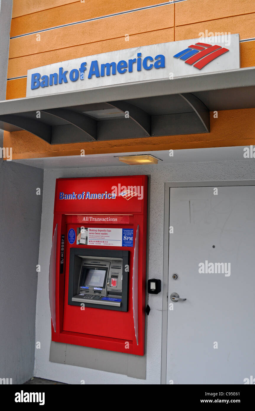 Bank Von Amerika Atm Maschine San Francisco Kalifornien Usa Stockfotografie Alamy