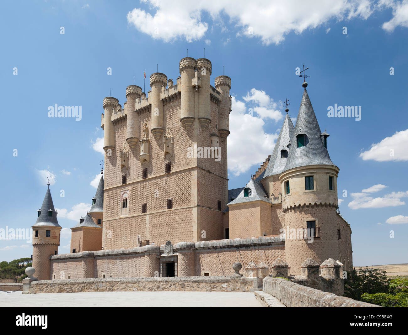 Die Burg "Alcazar". Segovia, Spanien. Stockfoto