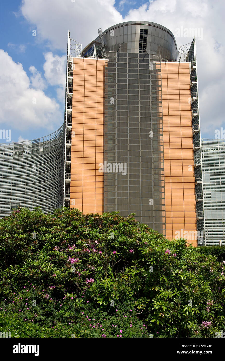 Das Berlaymont-Gebäude, beherbergt das Hauptquartier der Europäischen Kommission, Brüssel, Belgien Stockfoto