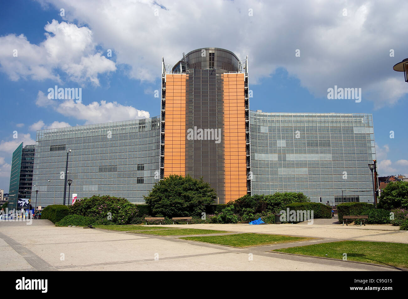Das Berlaymont-Gebäude, beherbergt das Hauptquartier der Europäischen Kommission, Brüssel, Belgien Stockfoto