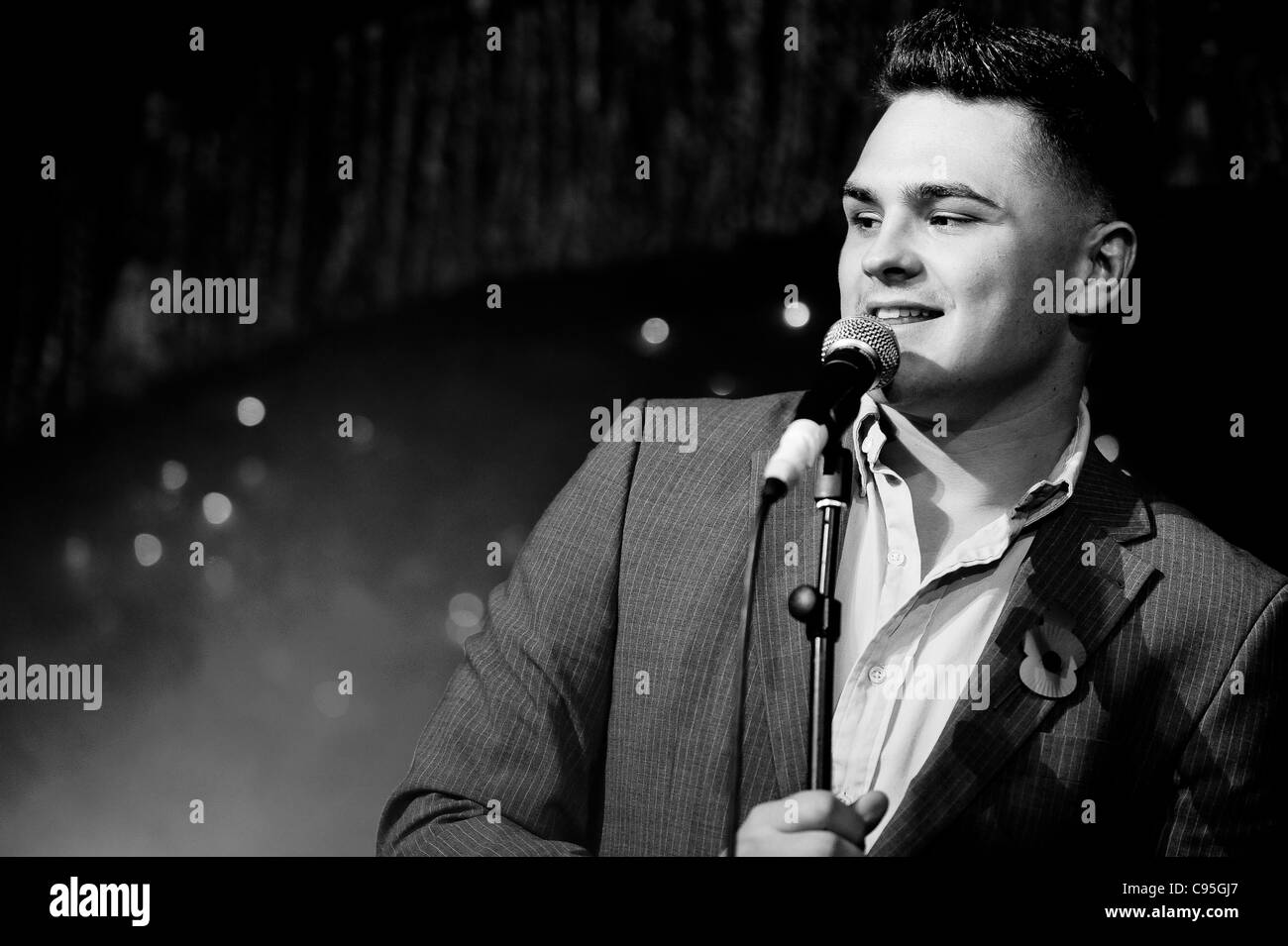 BGT Finalist, Shaun Smith, die live in London Stockfoto