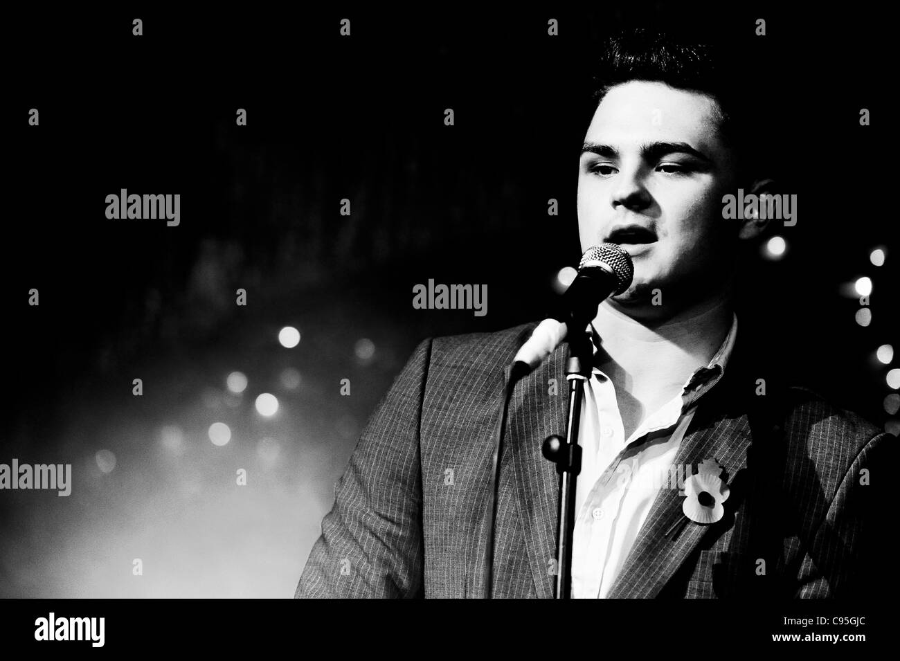 BGT Finalist, Shaun Smith, die live in London Stockfoto