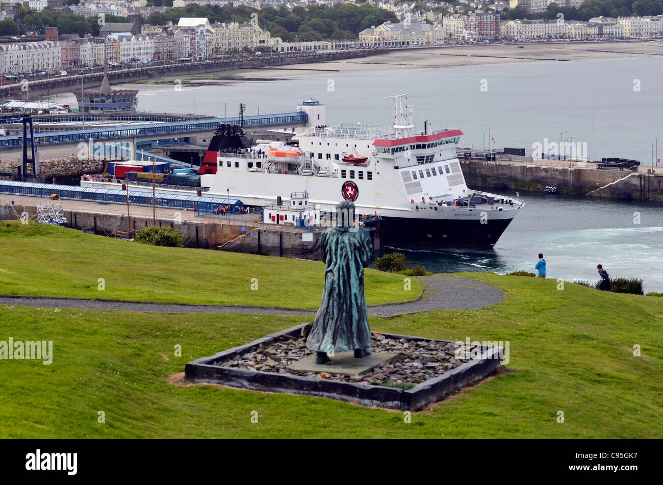 Isle Of Man Steam Packet Fähre dockt Douglas Isle Of man Stockfoto