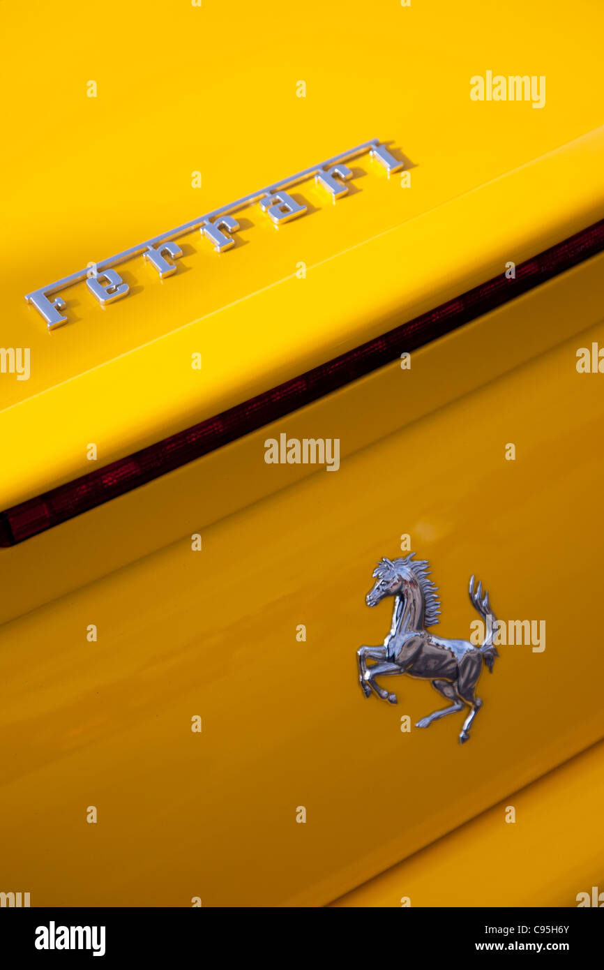 Detail der Ferrari-Sportwagen auf dem display Stockfoto