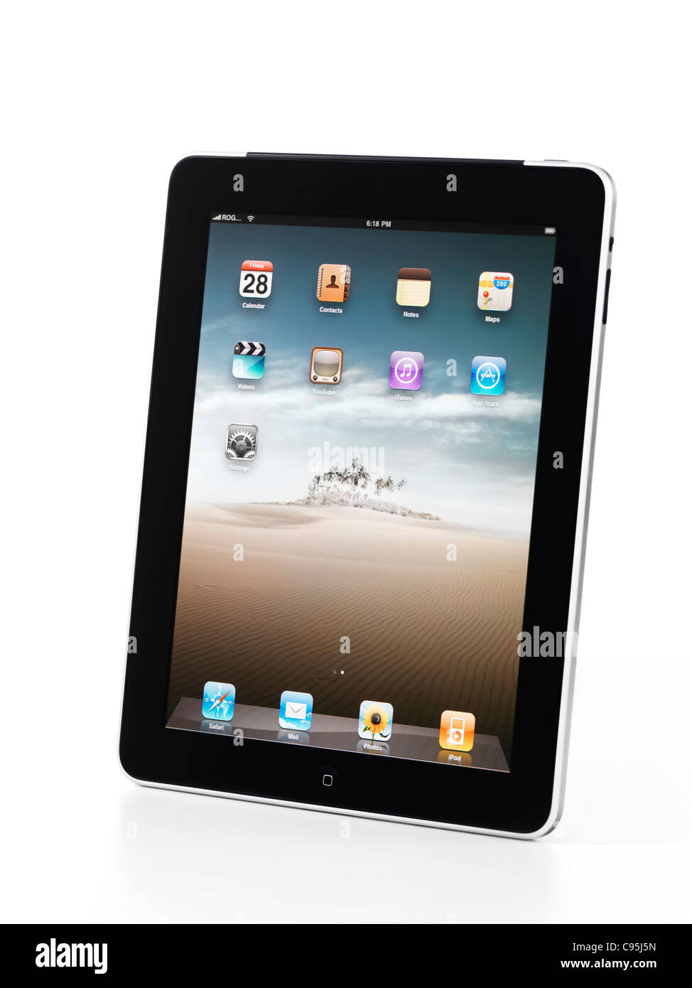 Apple iPad 3G Tablet PC isoliert auf weißem Hintergrund Stockfoto